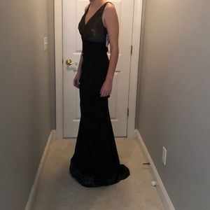 Nicole Miller ruched gown